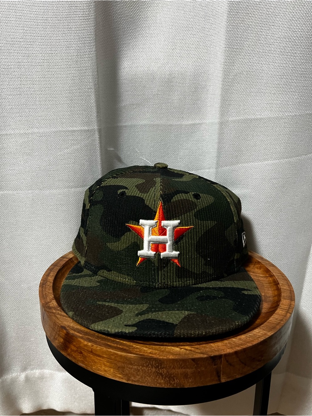 New Era 59FIFTY Houston Astros Camo Corduroy Fitted Hat sz 7 1/4 MLB Baseball